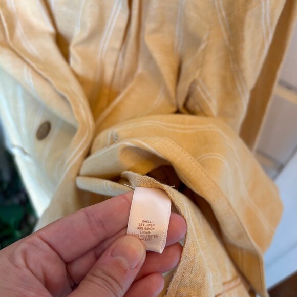 Lauren Conrad Linen Blend Double Pinstripe Blazer - Picture 3 of 6